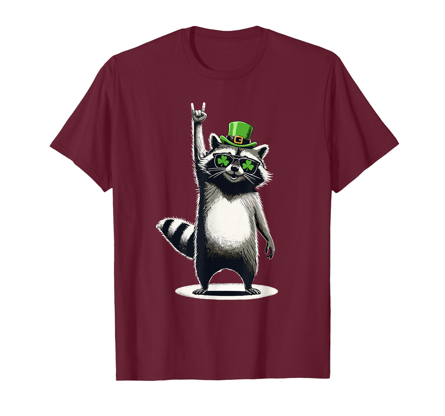 Raccoon St Patty's Shamrock Funny St Patrick's Day T-Shirt