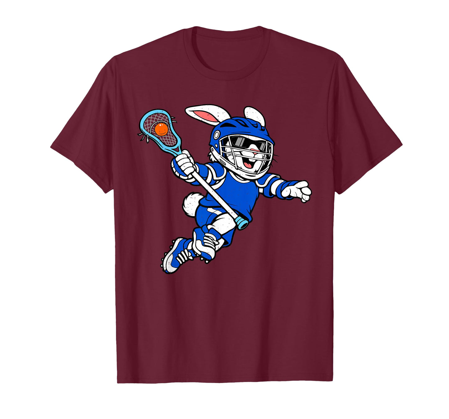 Bunny Playing Lacrosse Rabbit Easter Sport Men Boys Kids T-Shirt