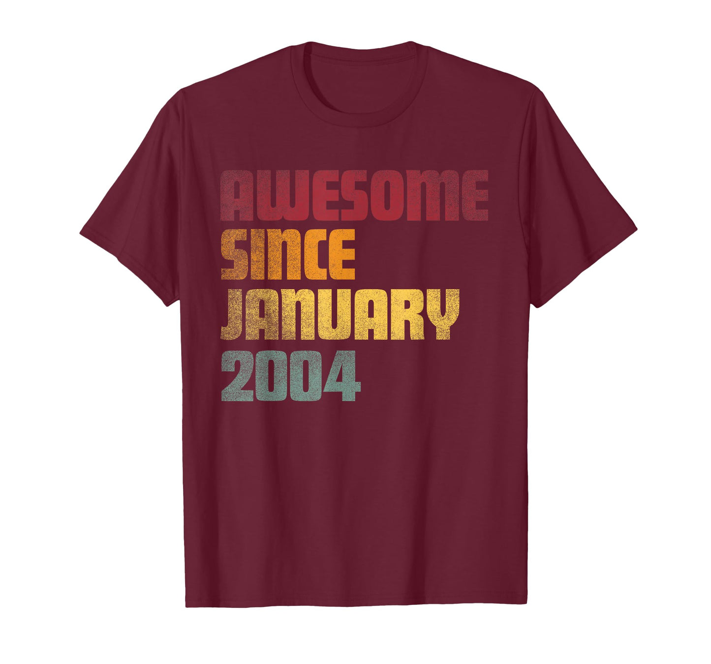 Awesome Since January 2004 22nd Birthday - Vintage T-Shirt