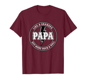 Dad Papa Like A Grandpa But More Rock & Roll, Funny DadPapa T-Shirt