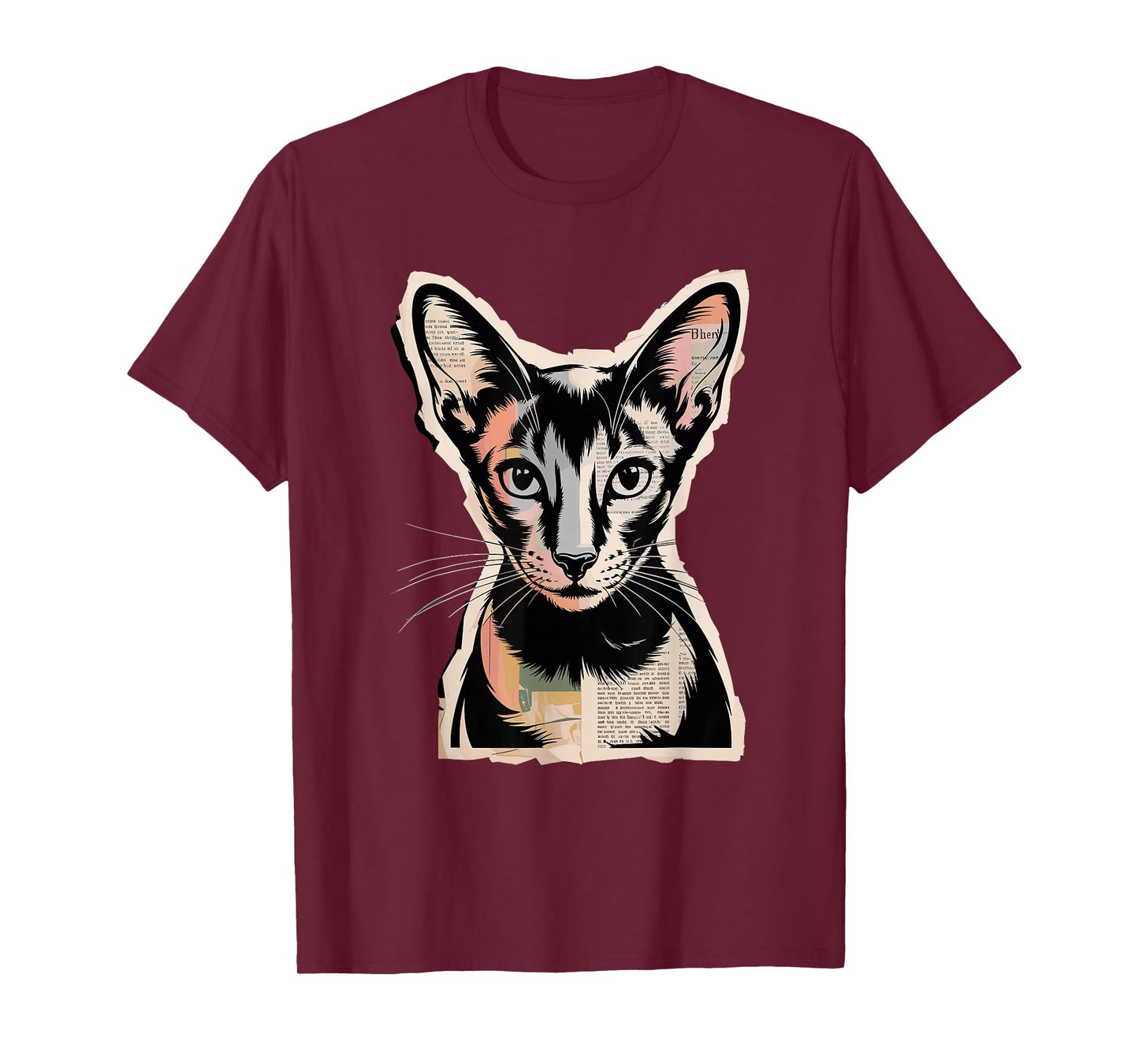 Newspaper Art Oriental Shorthair T-Shirt