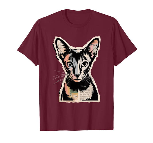 Newspaper Art Oriental Shorthair T-Shirt