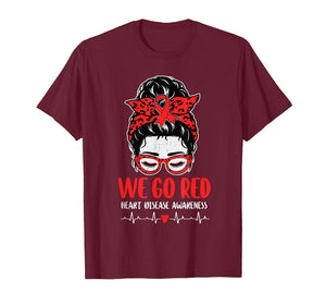 February is Red Heart Disease Awareness CHD Heart Health T-Shirt