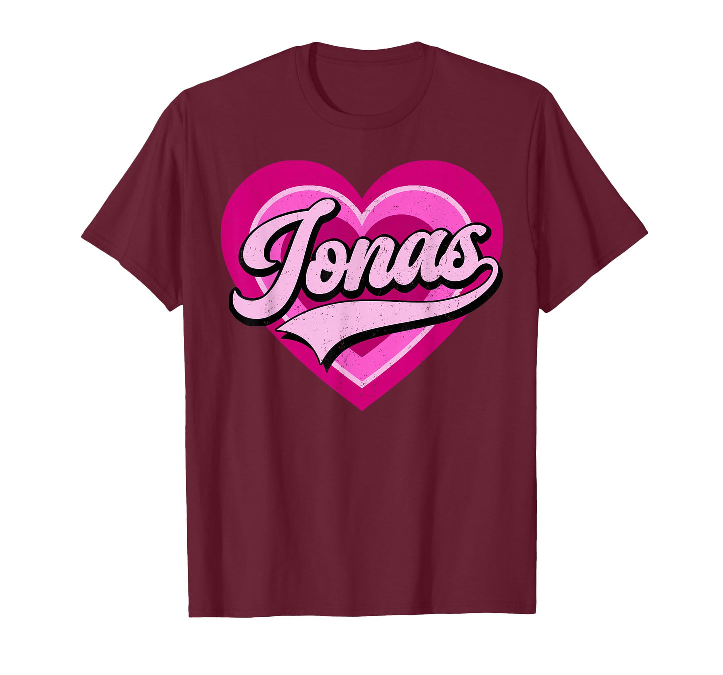 Retro Jonas First Name I Love Jonas 80's Vintage T-Shirt