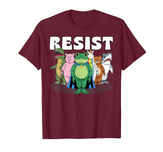 Resist No King Portland Frog Costume Activists Group Frog T-Shirt