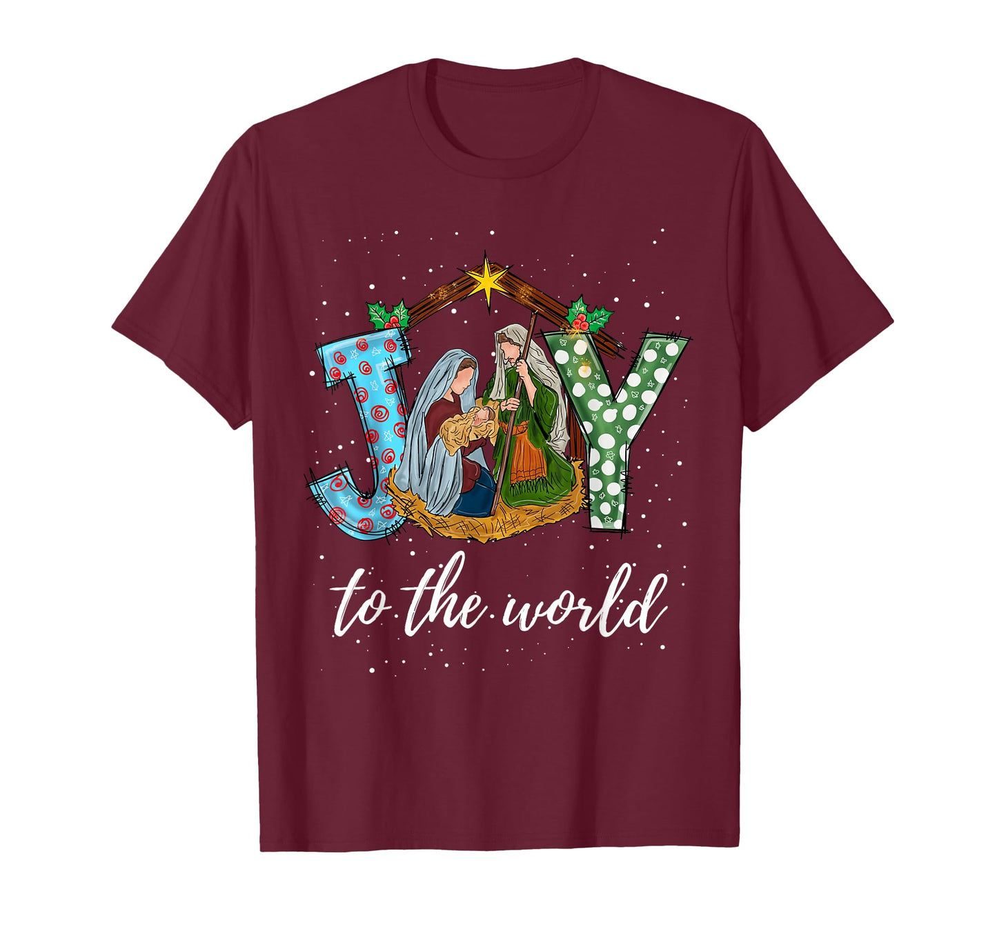 Joy to The World Baby Jesus Christmas Christian Nativity T-Shirt