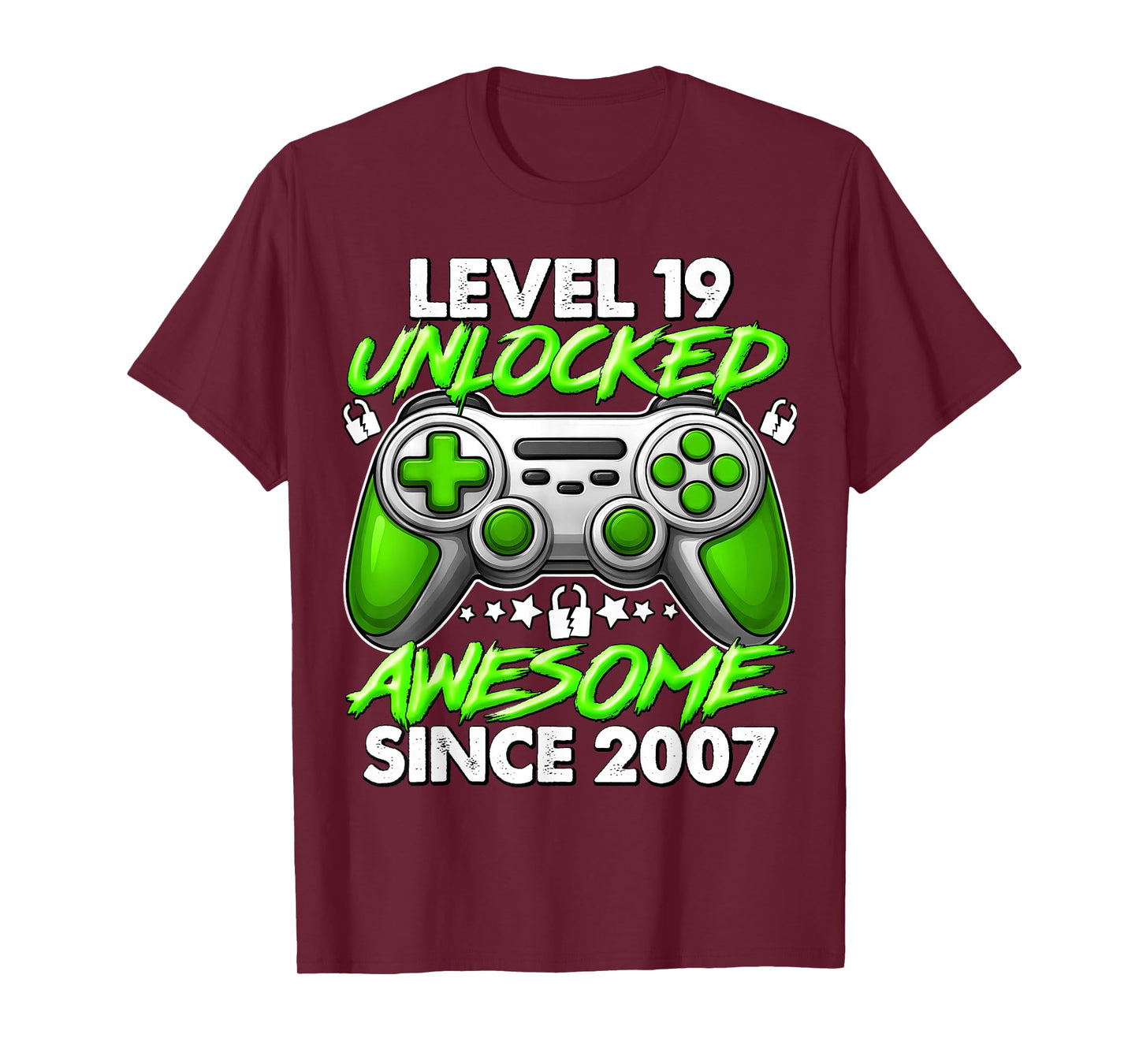 Level 19 Unlocked 19 Year Old Gifts Boys 19th Birthday Boy T-Shirt
