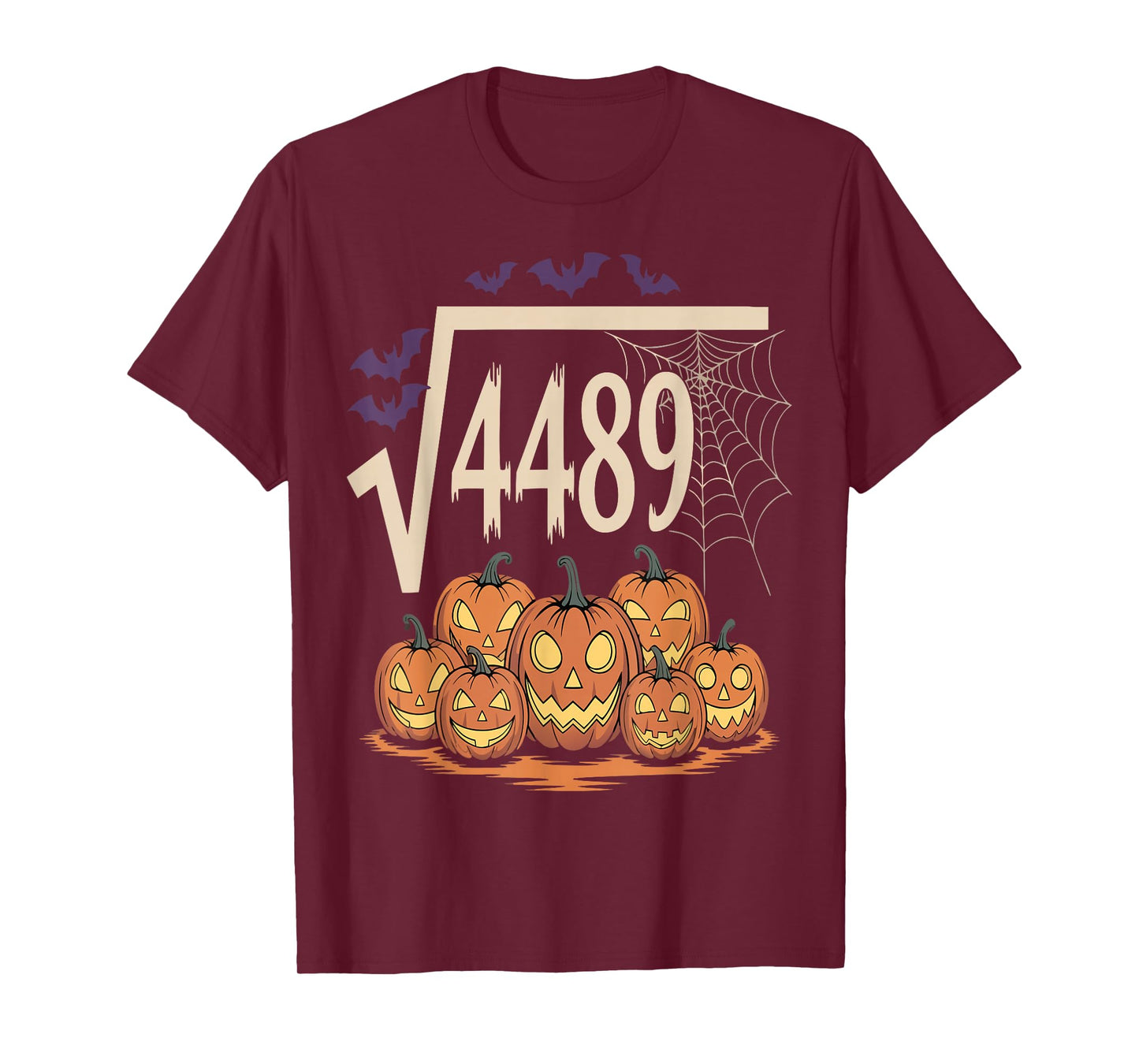 Square Root 4489 Slang Math Teacher Six Seven 6 7 Halloween T-Shirt