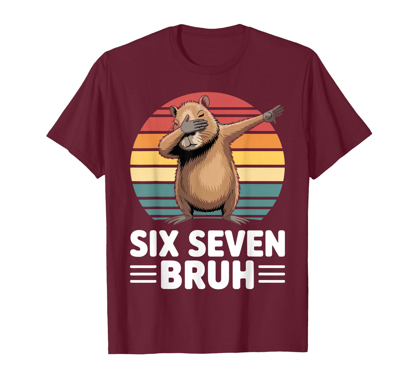 67 Meme Capybara Funny Six Seven Bruh Humor for Kids Boys T-Shirt