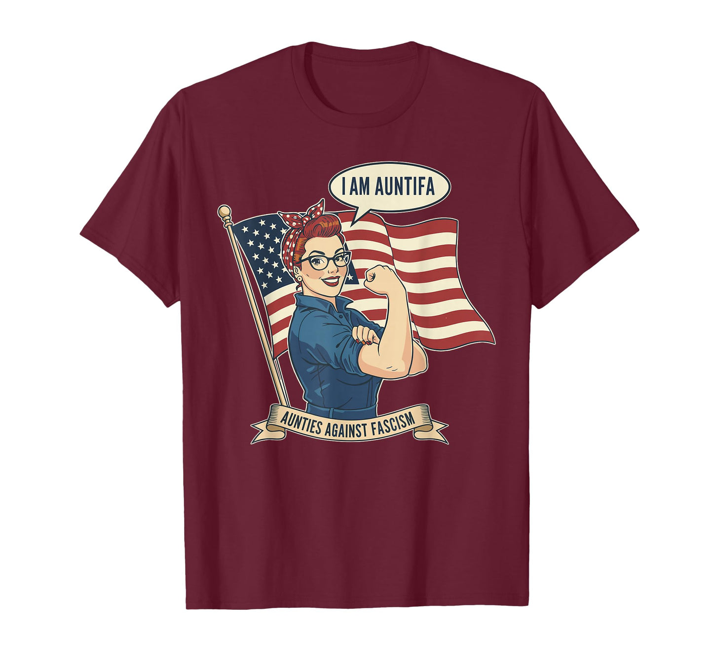 I Am Auntifa Aunties Against Fascism Aunt Tifa Pinup Girl T-Shirt