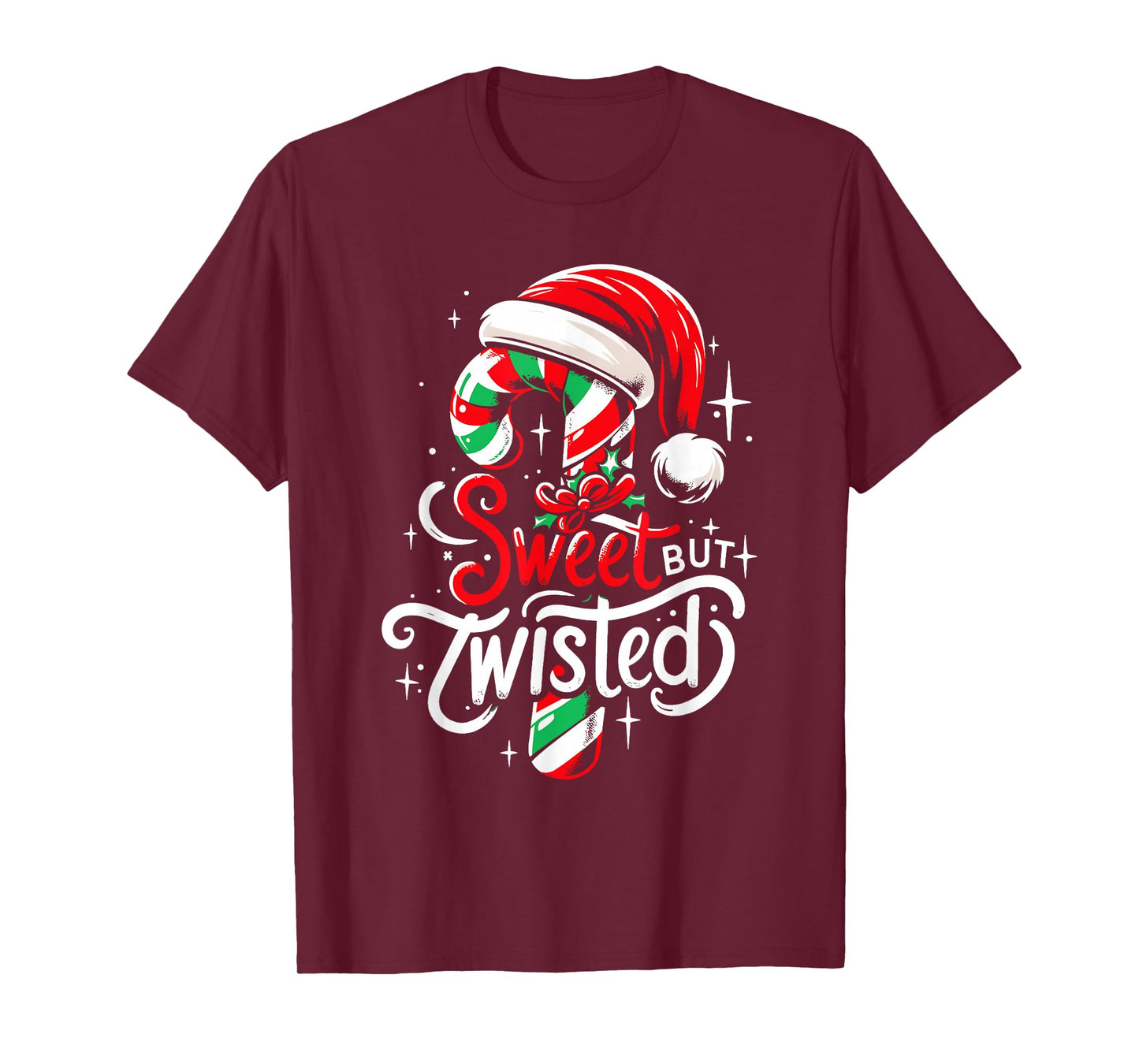 Sweet But Twisted Funny Christmas Candy Cane Xmas Holiday T-Shirt