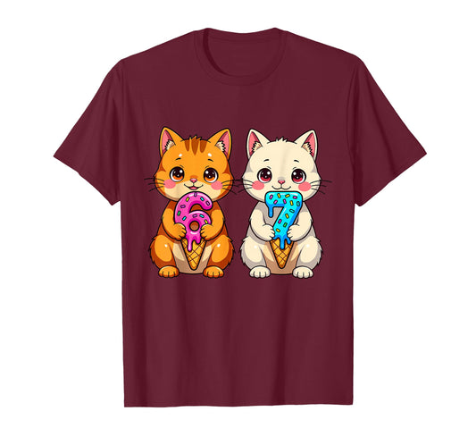 Cute Kawaii Cats Neko 67 Drip Meme Funny Six Seven T-Shirt