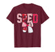 Coquette Bow Pencil Funny Sped Teacher Valentine Red Hearts T-Shirt