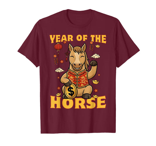 Zodiac Chinese New Year of The Horse 2026 Men Women Kids T-Shirt