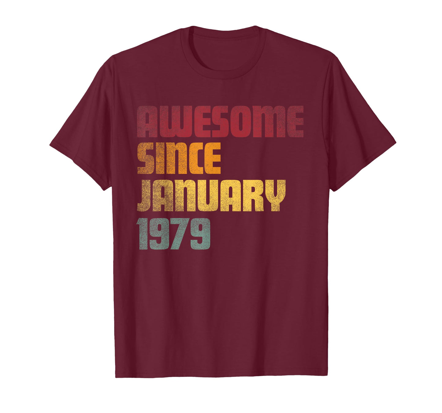 Awesome Since January 1979 47th Birthday - Vintage T-Shirt