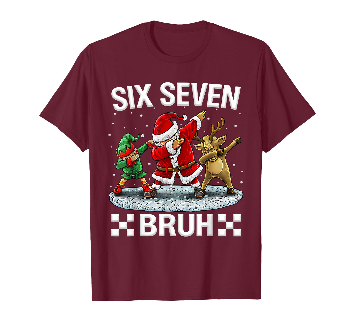 Six Seven Meme Christmas 67 Santa Dabbing Xmas Men Women Kid T-Shirt
