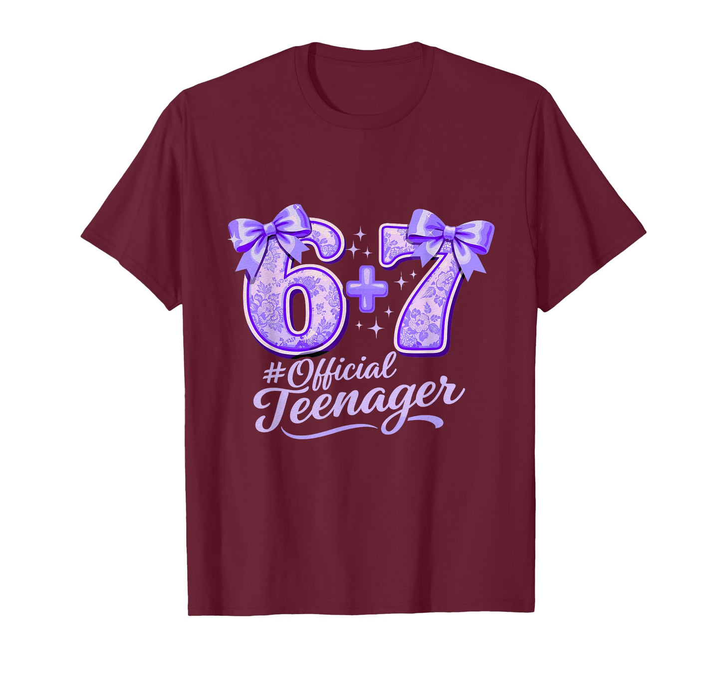 Official Teenager 13 Years 13th Birthday Girls Six Seven T-Shirt