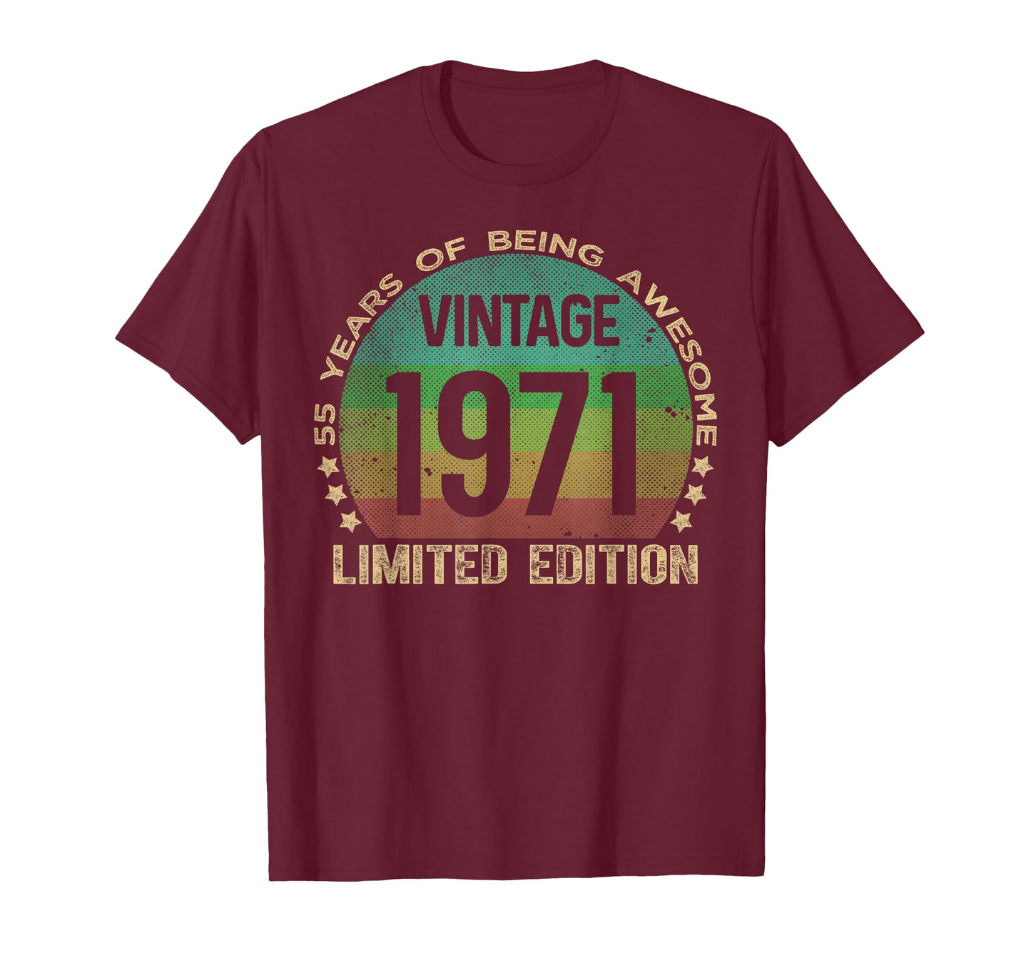 55 Year Old Gifts Vintage 1971 Limited Edition 55th Birthday T-Shirt