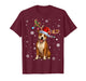 Christmas Balls Lights Reindeer Santa Pitbull Terrier Xmas T-Shirt