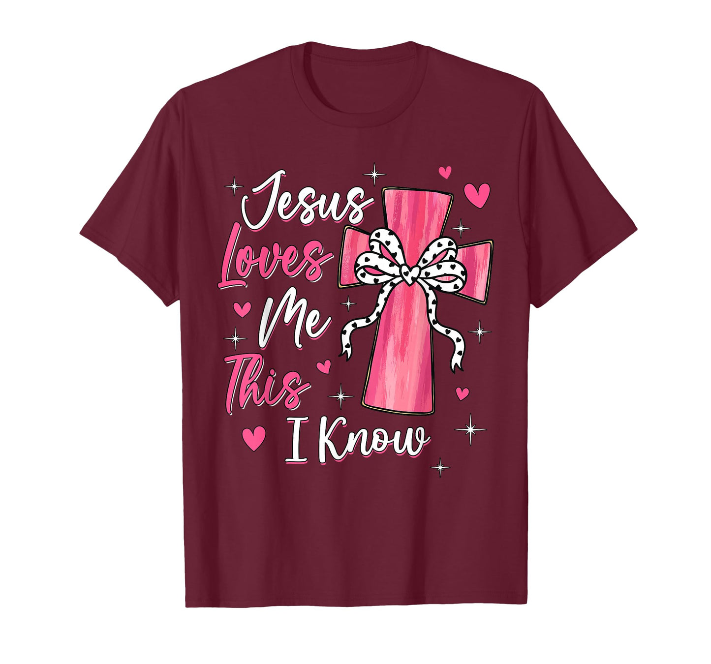 Jesus Loves Me This I Know God Religious Christian Valentine T-Shirt