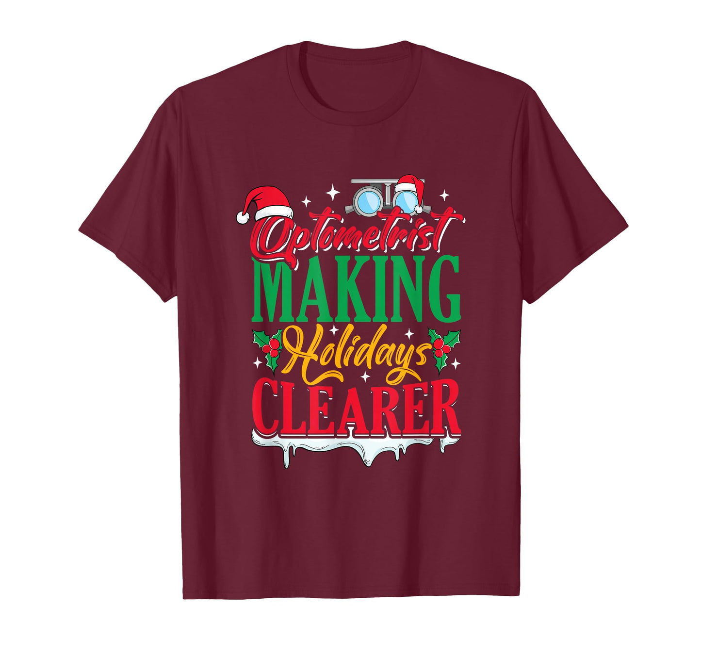 Xmas Optician Eye Doctor Optometry Christmas Optometrist T-Shirt