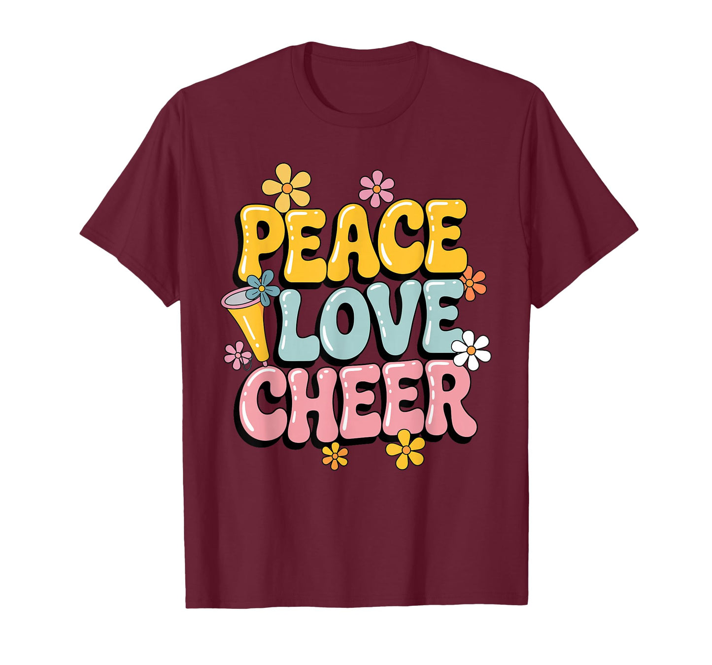 Funny Cheerleading Art for Men Women Kids Cheerleader Cheer T-Shirt