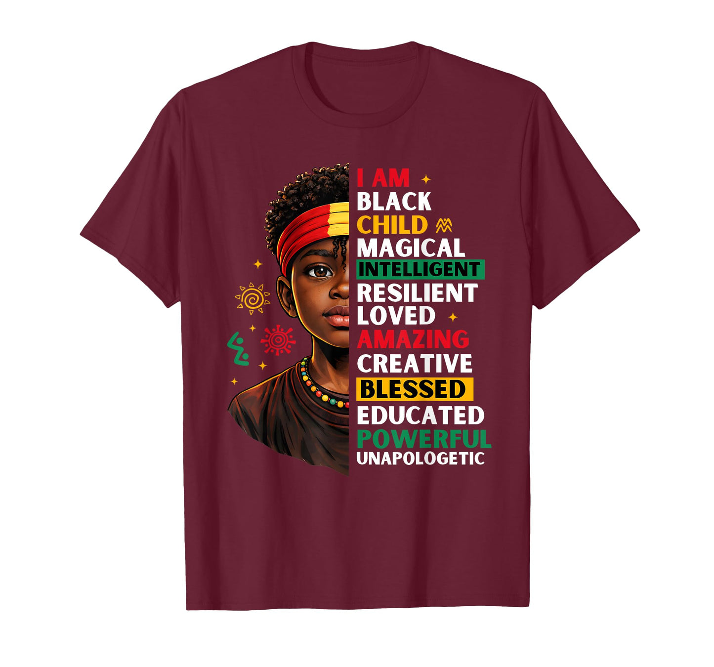 Black History Month African American Young Boys Kids Melanin T-Shirt