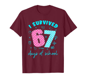 I Survived 67 Days of School Funny Meme Teacher Student T-Shirt