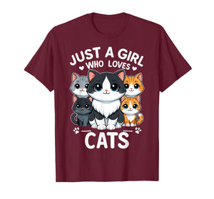 Just A Girl Who Loves Cats T-Shirt