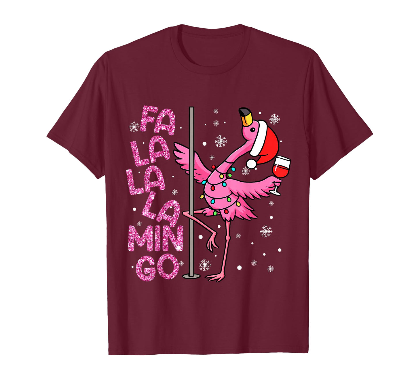 FA La La La Mingo Flamingo Christmas Dancing Party Xmas Pjs T-Shirt