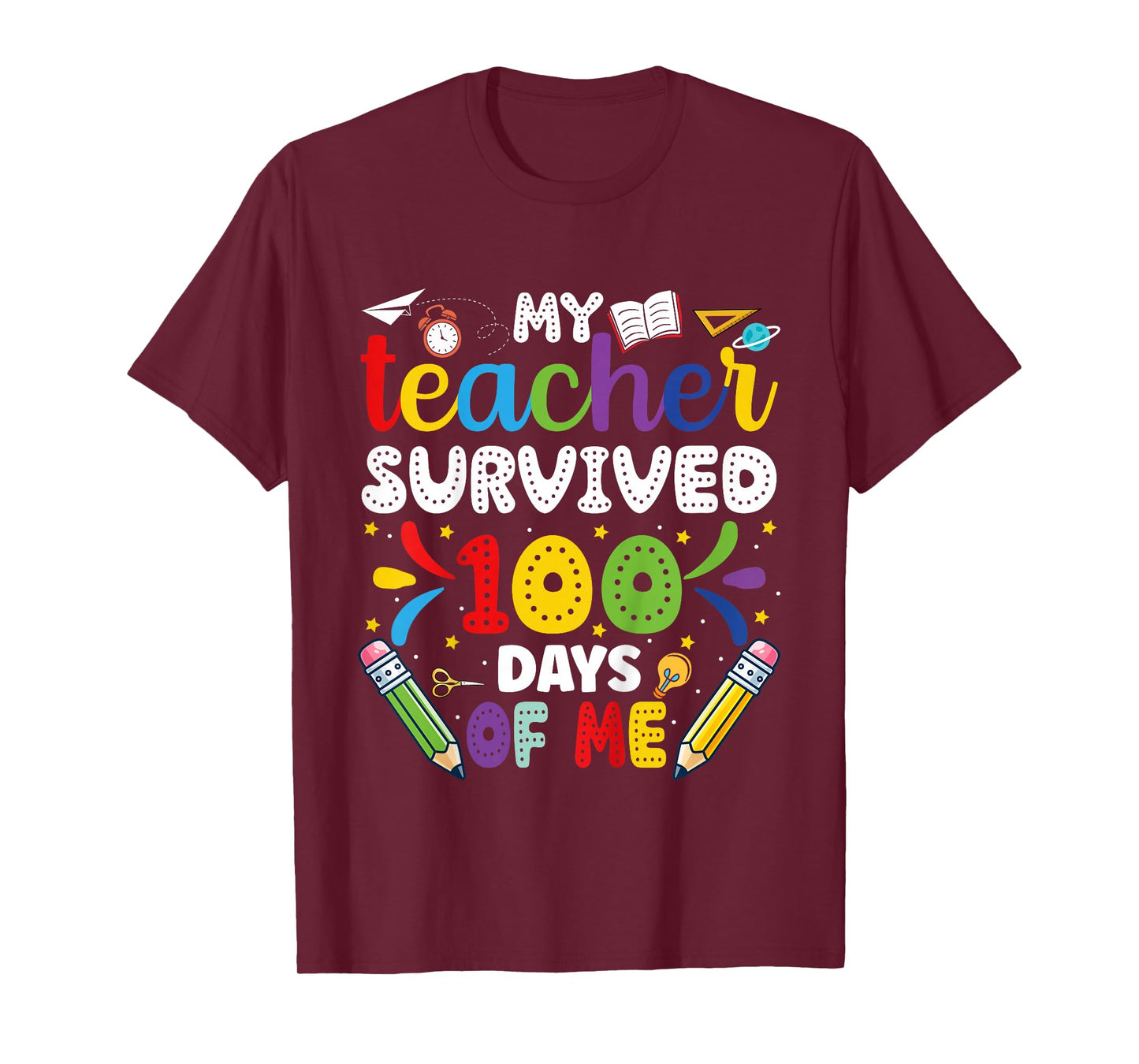 My Teacher Survived 100 Days of Me 100th Day of School Boys T-Shirt