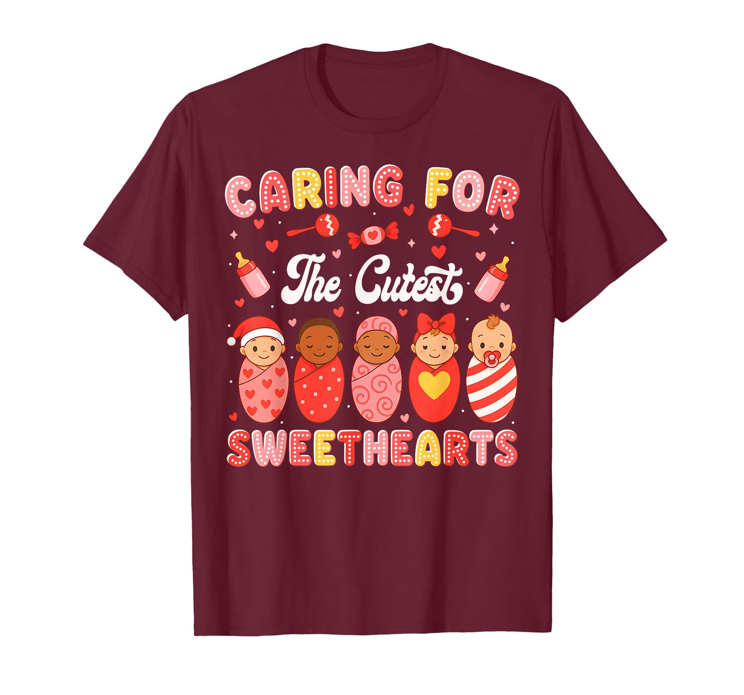 Valentine Caring for The Cutest Sweethearts NICU Nurse T-Shirt
