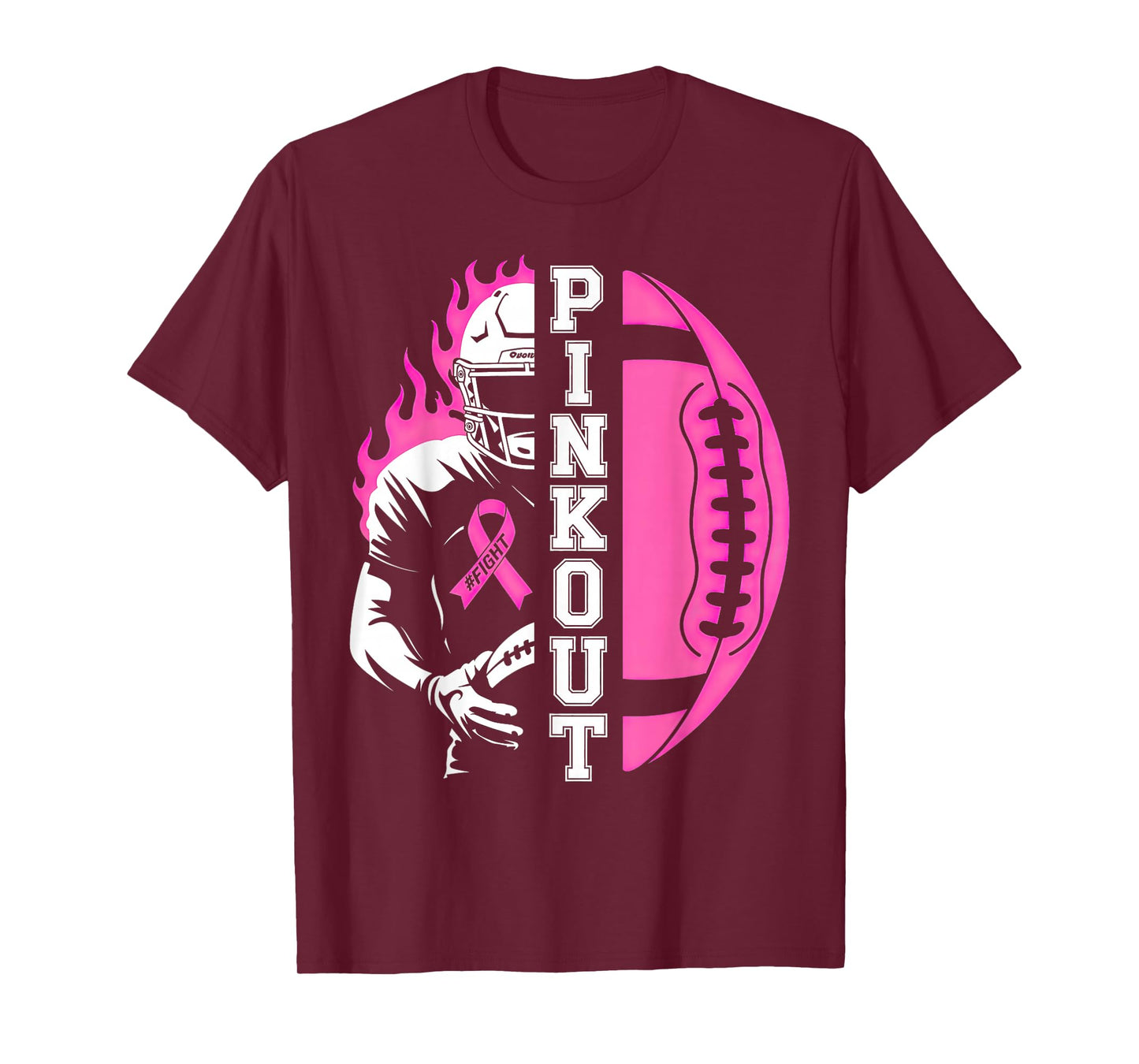 Football Pink Out Team Breast Cancer T-Shirt