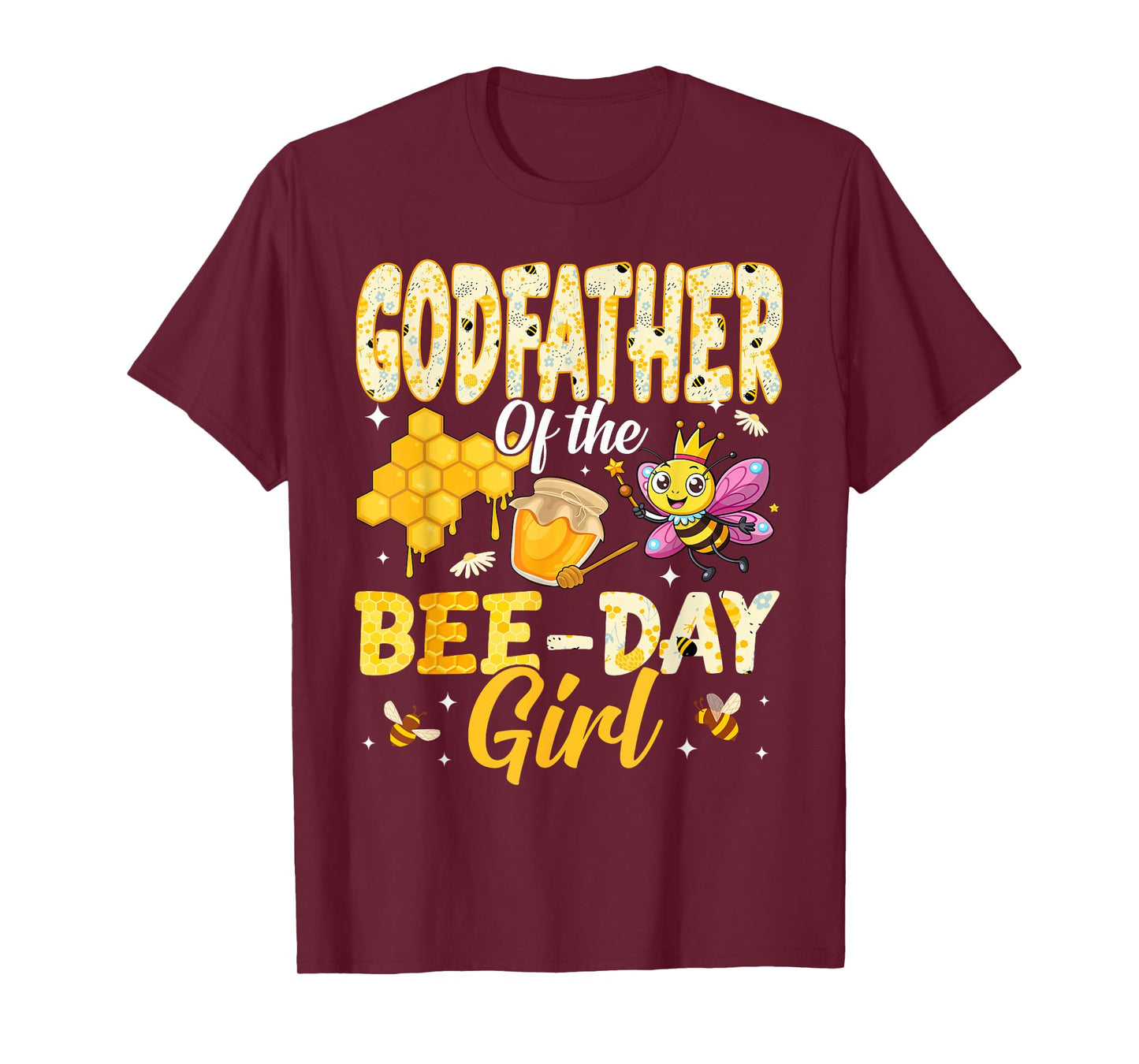 Godfather of The Bee Day Girl Birthday Family Matching Party T-Shirt