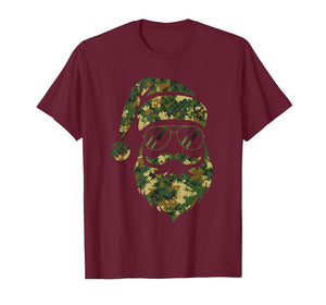 Vintage Santa Face Camouflage Christmas Xmas Camo Men Boys T-Shirt