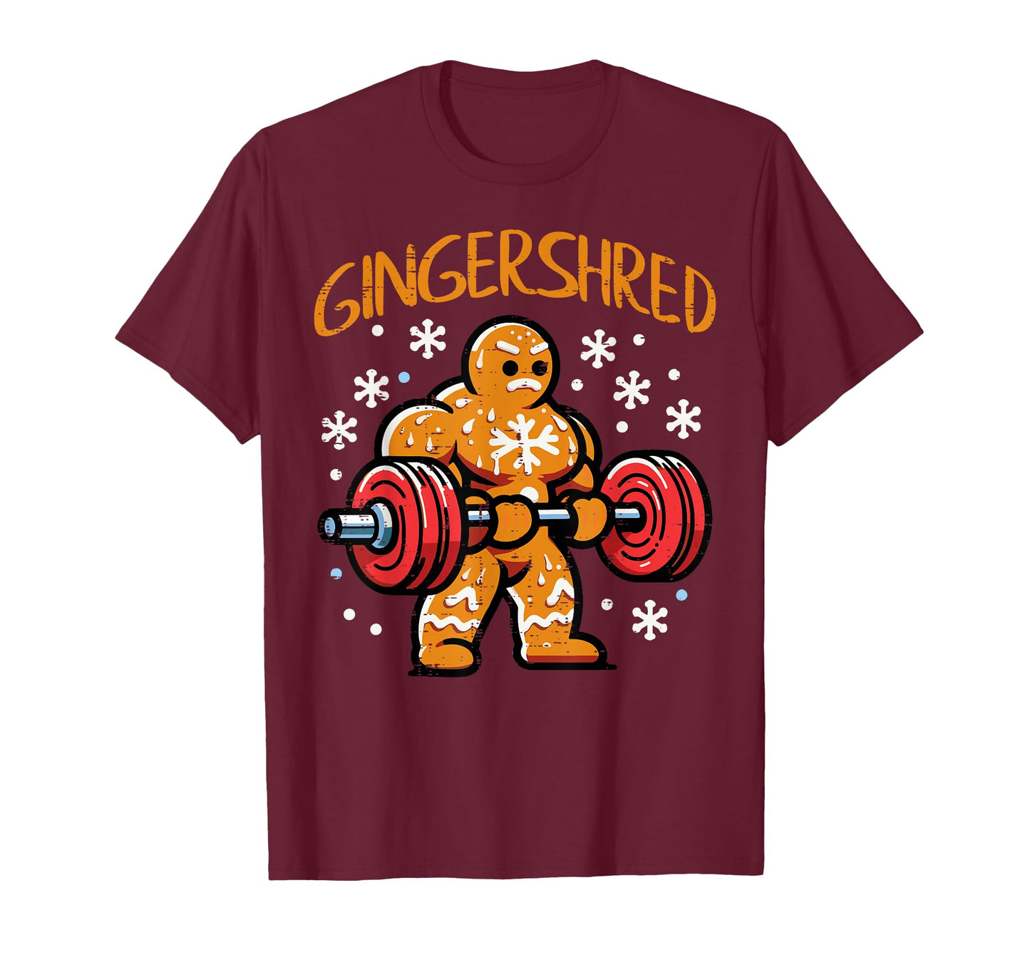 Christmas Gym Gingerbread Gingershred Xmas Workout Men Women T-Shirt