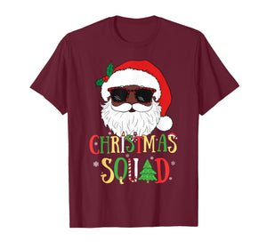 Santa Christmas Squad Black Men African American Pajamas T-Shirt