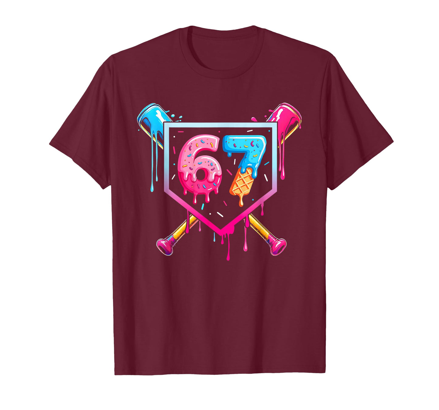 Baseball Drip 6-7 Funny Meme Six Seven Boys Girls T-Shirt