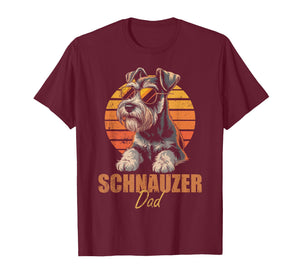 Retro Miniature Schnauzer Dad Funny Vintage Dog Lovers T-Shirt