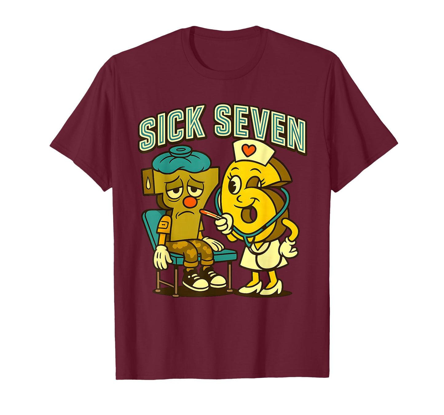 Sick Seven 67 Halloween Funny Meme Sick 7 and Nurse 6 T-Shirt