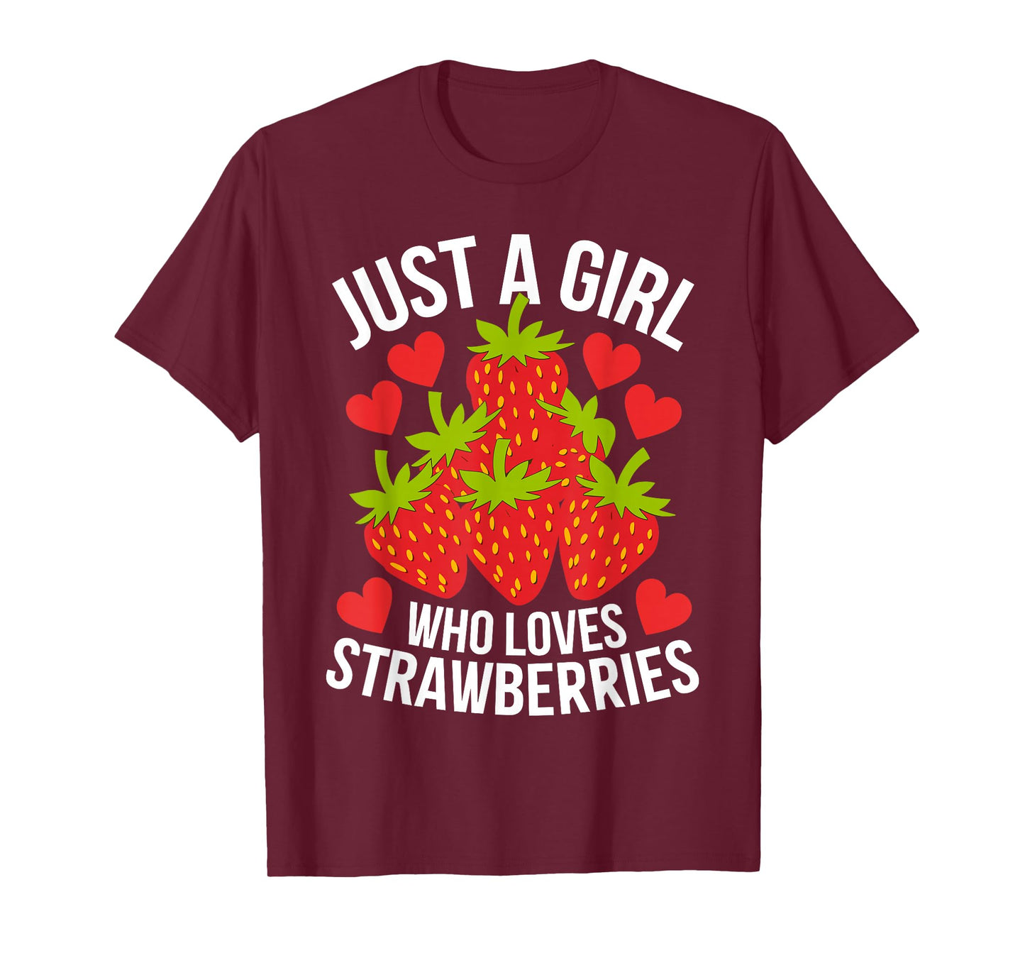 Funny Strawberry Art for Girls Women Fruit Strawberry Lover T-Shirt