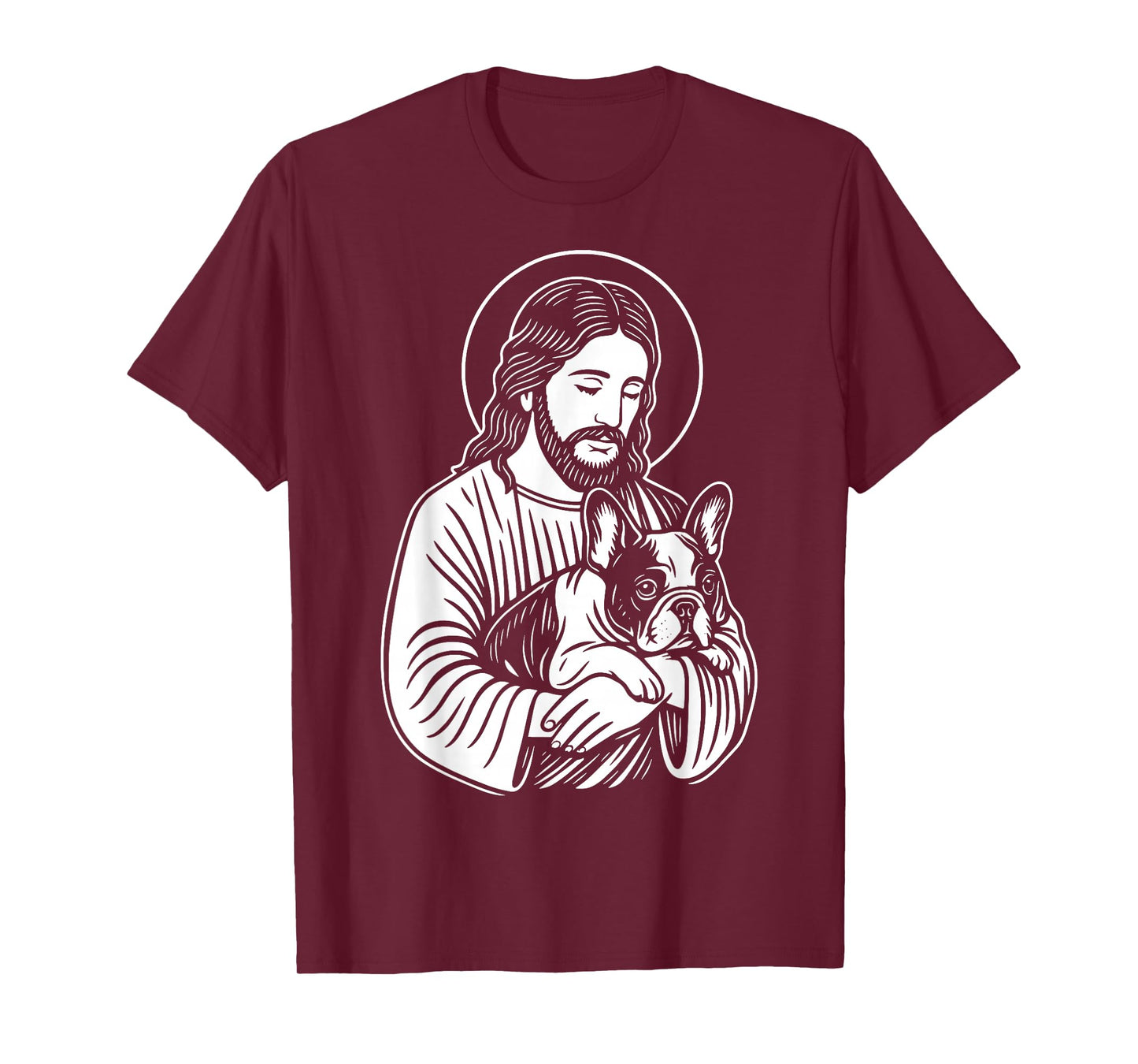 Jesus Holding French Bulldog T-Shirt