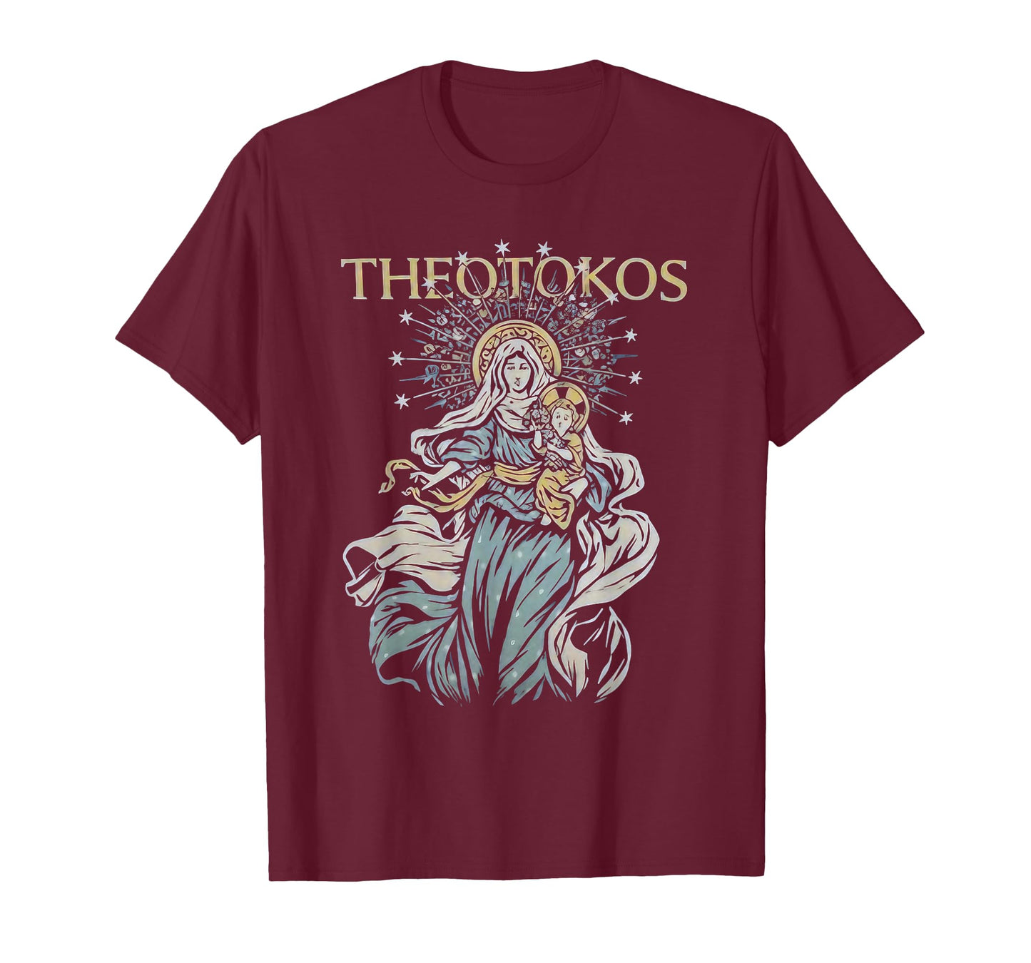 Theotokos Mother of God Devotional Faith Design T-Shirt