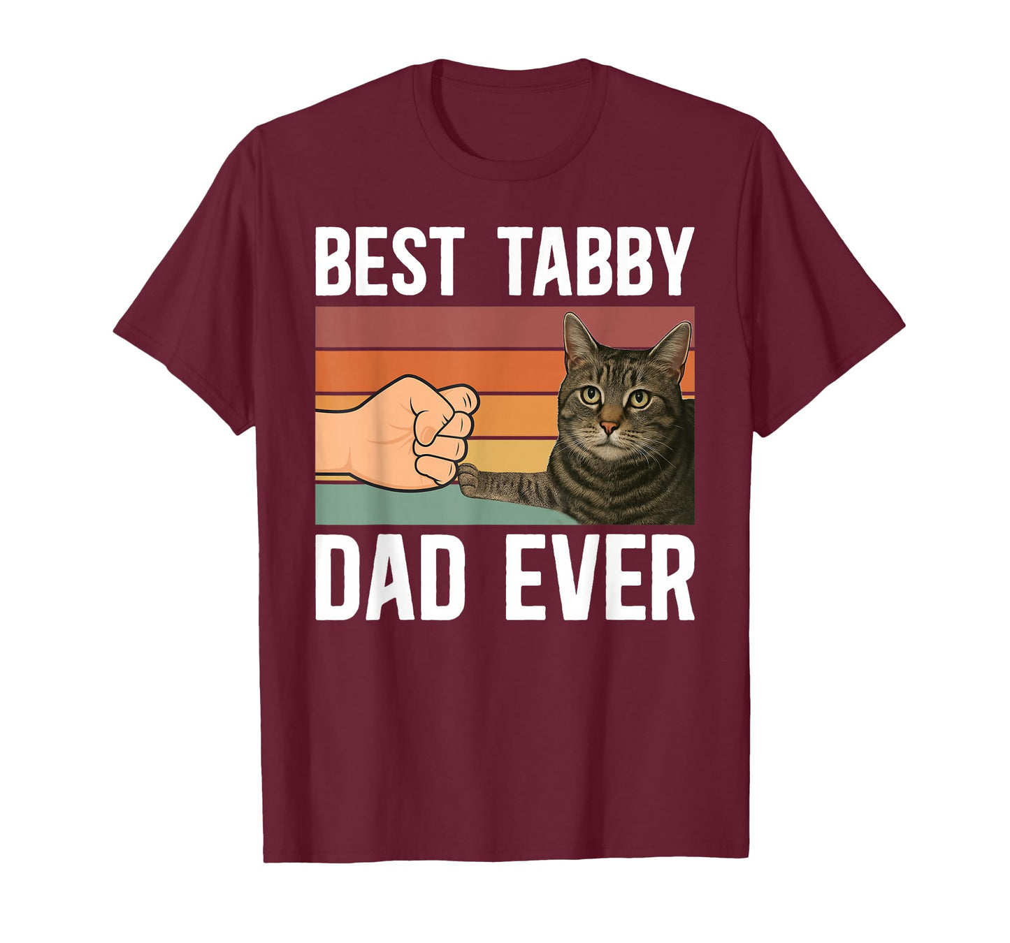 Best Tabby Dad Ever Gray Tabby Cat Dad Grey Tabby Cat Owner T-Shirt