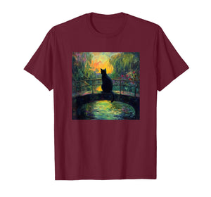 Funny The Japanese Bridge Monet Women Men Girl Boy Cat T-Shirt