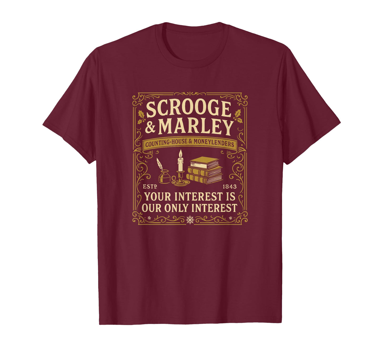 Scrooge and Marley Vintage Dickens Christmas T-Shirt