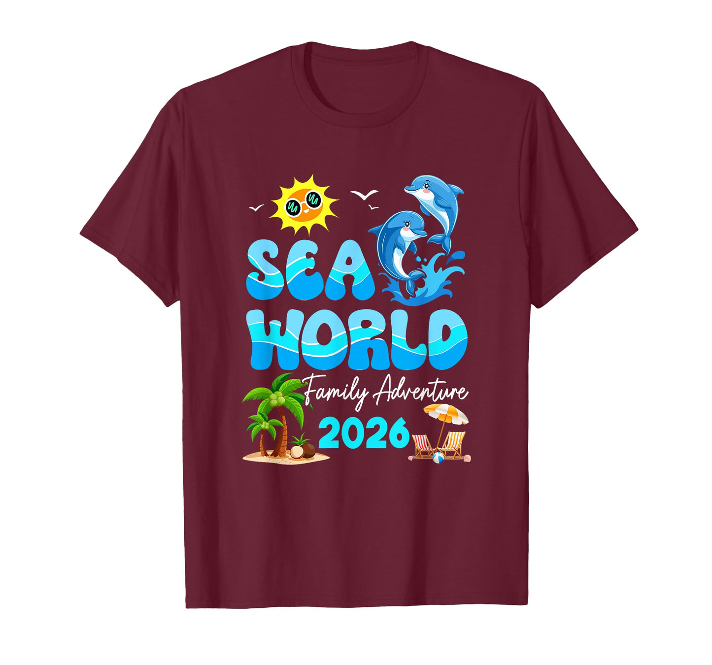 Sea World Dolphin Family Adventure Trip 2026 Spring Break T-Shirt