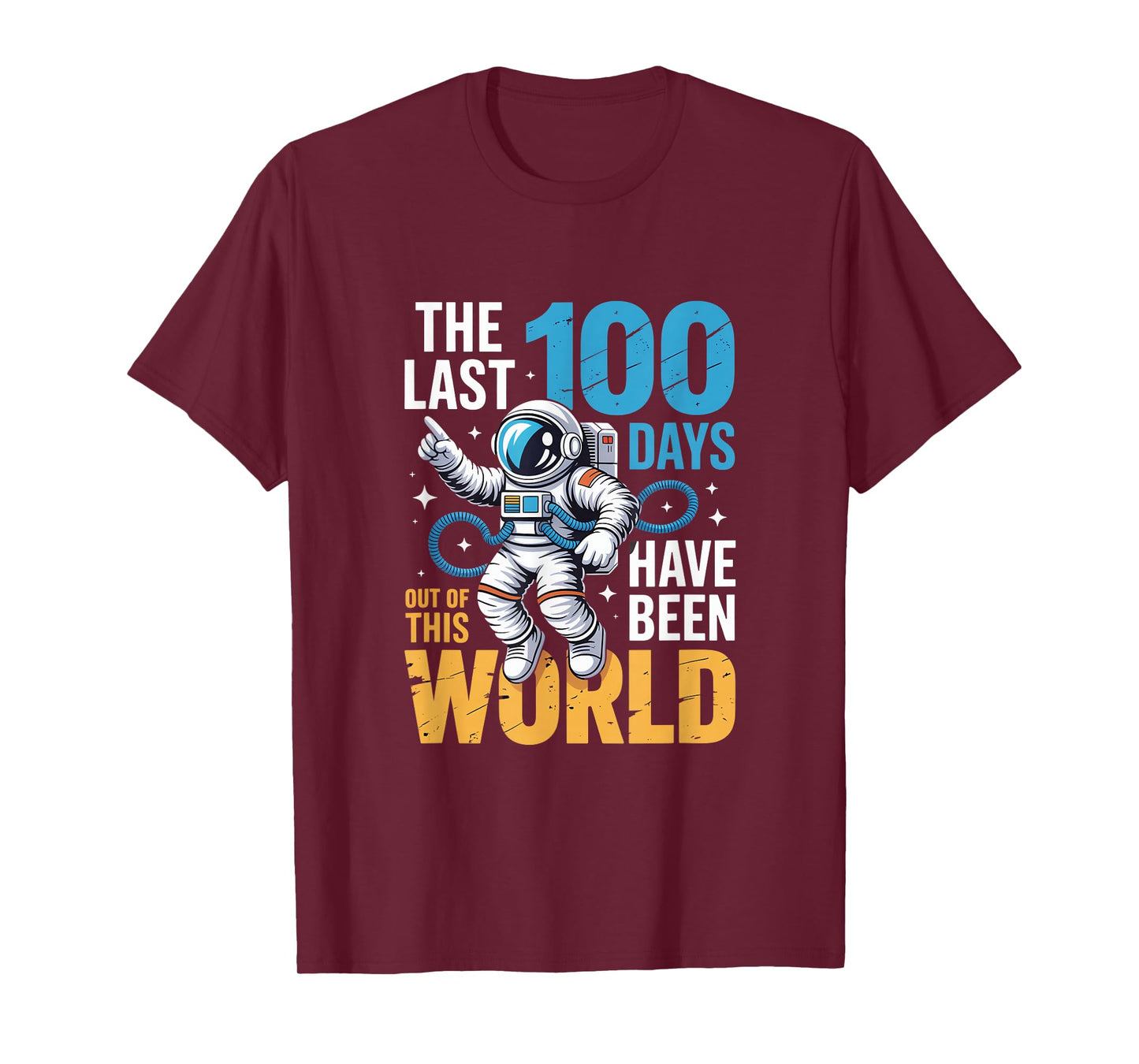 100 Days Out of This World 100th Day of School Boys Space T-Shirt