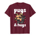 Valentines Day Dog Pug and Hugs Cute Puppy Men Women Kids T-Shirt