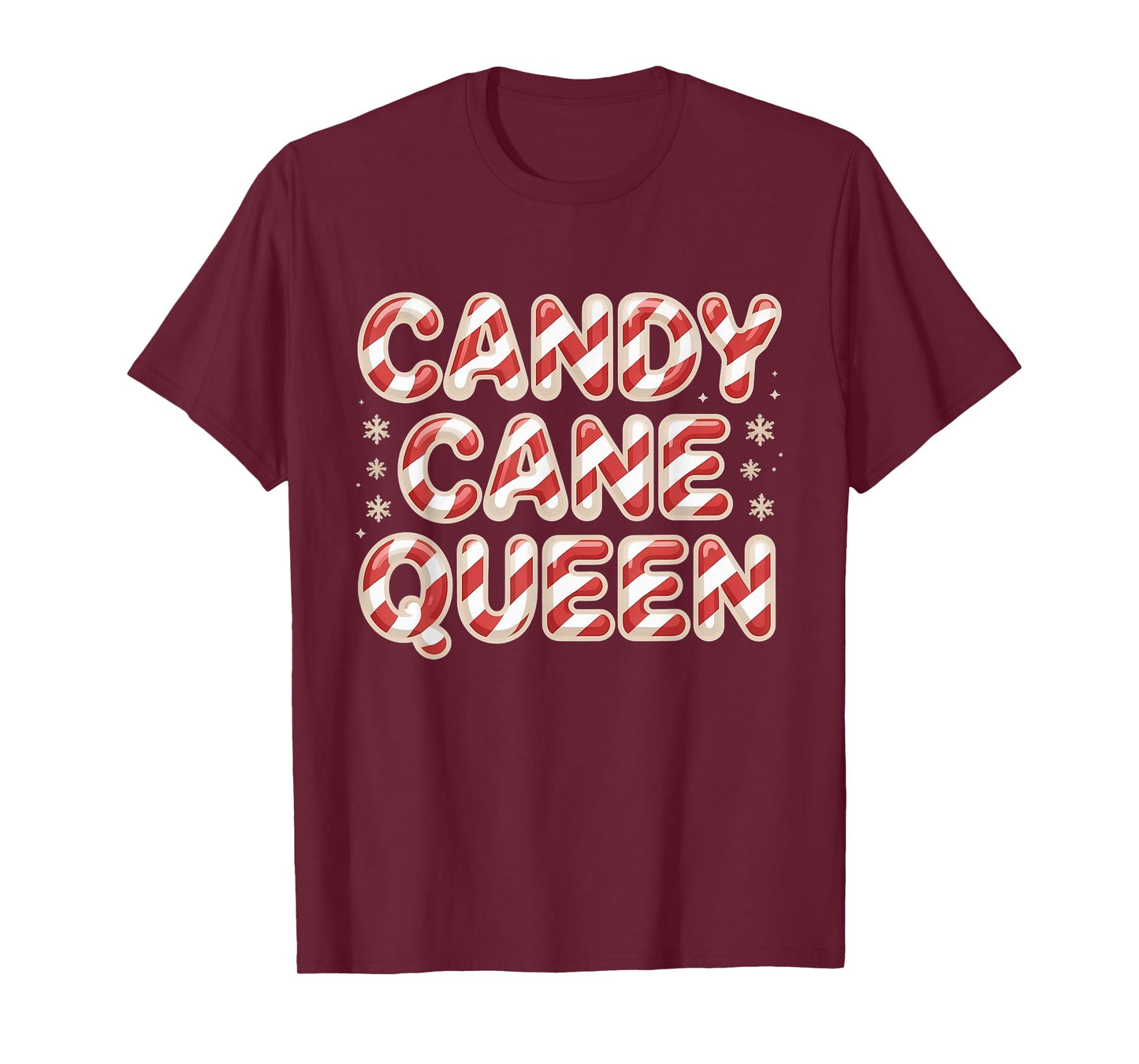 Candy Cane Queen FUUNY Christmas Xmas Holiday Women T-Shirt